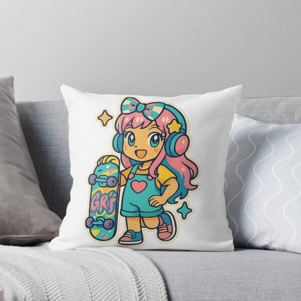 Item preview, Kawaii Anime Girl, Y2K Aesthetic, Skateboarding designed and sold by graphic-genie.