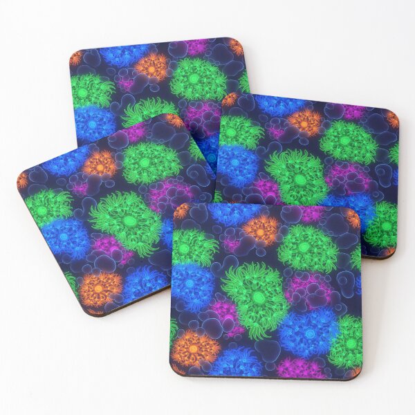 Aperçu de l'œuvre Efflorescence microbienne néon créée et vendue par Kaleidoscope Print.