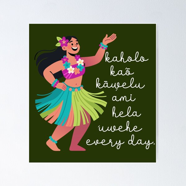 Item preview, Hawaiian Hula Dance Uwehe Everyday Hibiscus Flower Image designed and sold by Colorfulman.