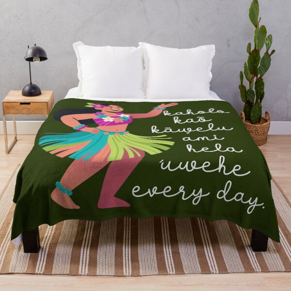 Item preview, Hawaiian Hula Dance Uwehe Everyday Hibiscus Flower Image designed and sold by Colorfulman.