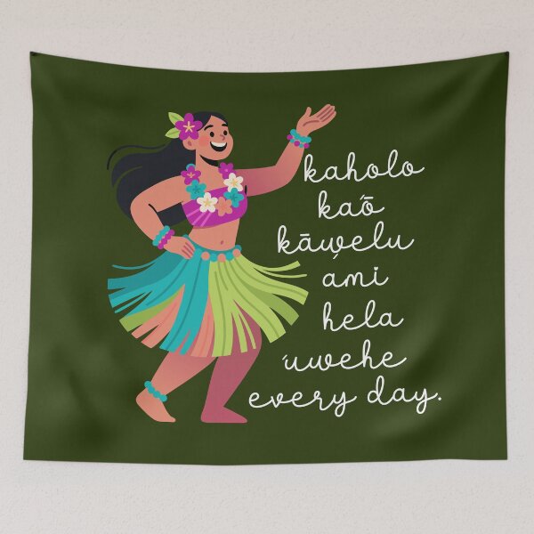 Item preview, Hawaiian Hula Dance Uwehe Everyday Hibiscus Flower Image designed and sold by Colorfulman.