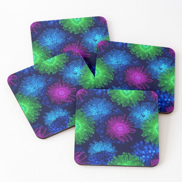 Item preview, Bioluminescent Bloom Pattern designed and sold by Kaleidoscope Print.