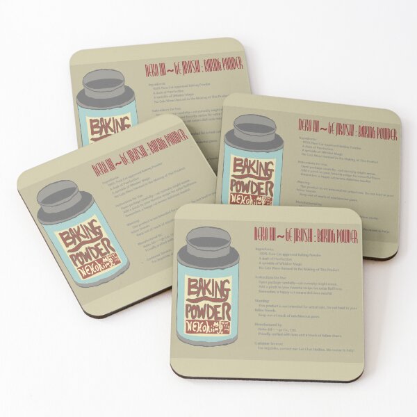 Item preview, Cat Baking Powder – Vintage Ad Style Art by NEKO NO HI~~GE JIRUSHI designed and sold by nanaronnicoron.