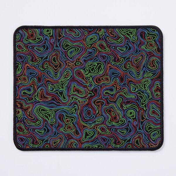 Item preview, Neon Topographic Lines designed and sold by Kaleidoscope Print.