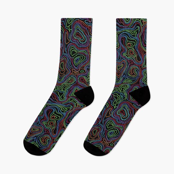 Item preview, Neon Topographic Lines designed and sold by Kaleidoscope Print.