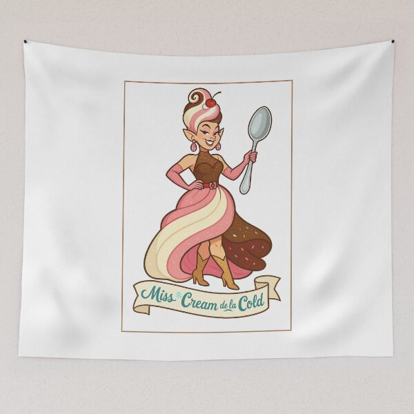 Item preview, Sleigh Queen –  ✨Miss Ice Queen Supreme✨ V3 — BONUS Miss Cream de la Cold - A Retro Drag Elf Extravaganza designed and sold by WheelieGdArt.