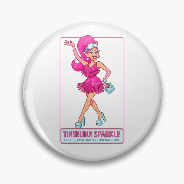 Item preview, Sleigh Queen – ✨Tinselina Sparkle✨ - Fringe Flash and Full Holiday Flare — A Retro Drag Elf Extravaganza designed and sold by WheelieGdArt.