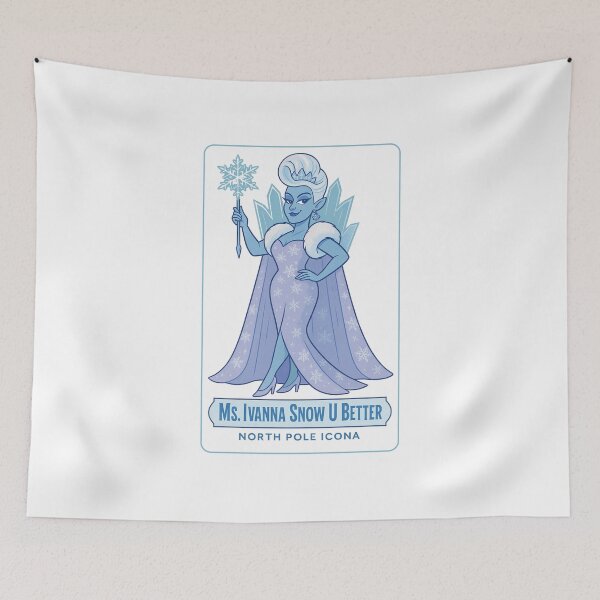 Item preview, Sleigh Queen – ✨Ms Ivanna  Snow U Better✨ - North Pole Icona — A Retro Drag Elf Extravaganza designed and sold by WheelieGdArt.