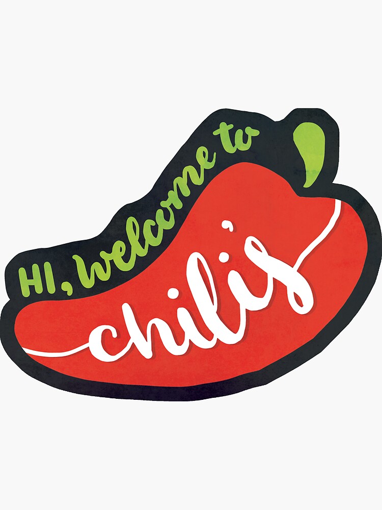 ""Hi, to Chili's" Vine Sticker" Sticker for Sale by