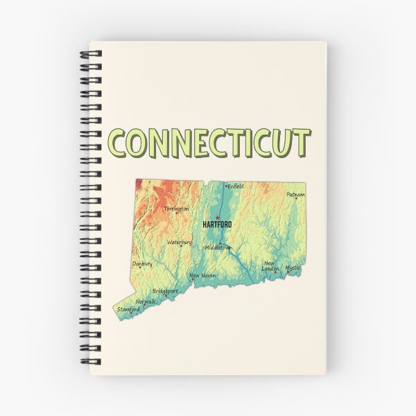 Item preview, Vintage Connecticut Topographic Map - Retro State Pride Art designed and sold by mashmosh.
