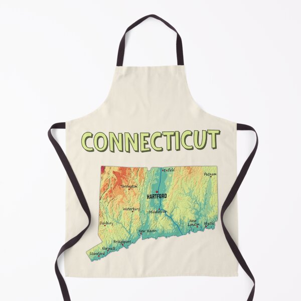 Item preview, Vintage Connecticut Topographic Map - Retro State Pride Art designed and sold by mashmosh.