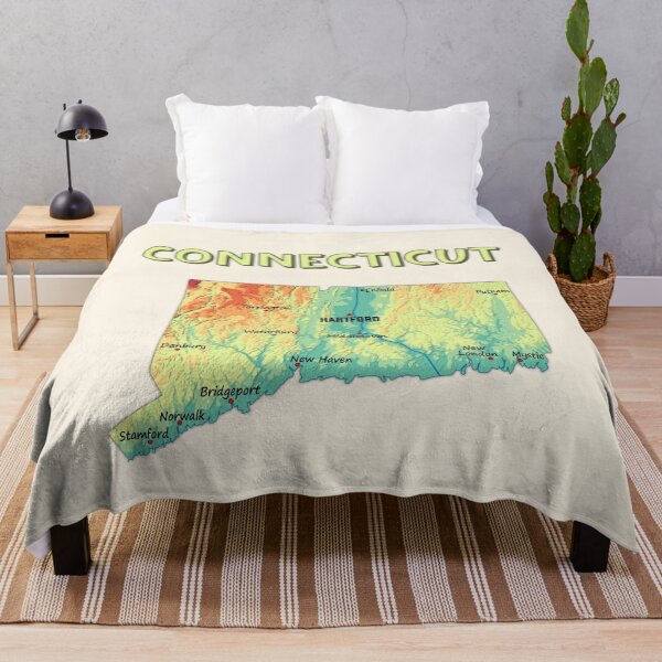 Item preview, Vintage Connecticut Topographic Map - Retro State Pride Art designed and sold by mashmosh.