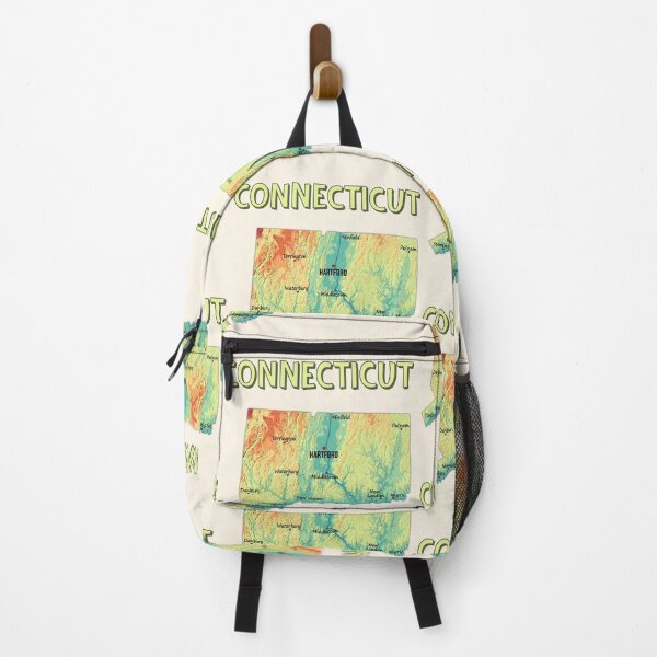 Item preview, Vintage Connecticut Topographic Map - Retro State Pride Art designed and sold by mashmosh.