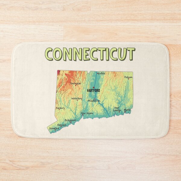 Item preview, Vintage Connecticut Topographic Map - Retro State Pride Art designed and sold by mashmosh.