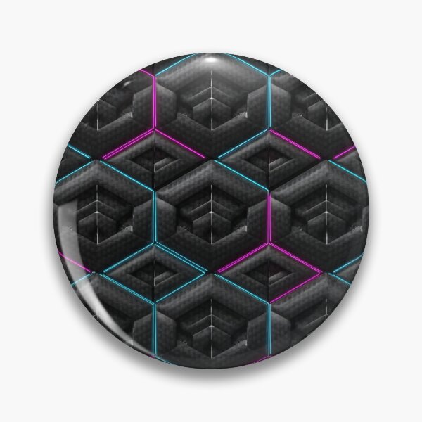 Item preview, Neon Hex Cube Weave designed and sold by Kaleidoscope Print.