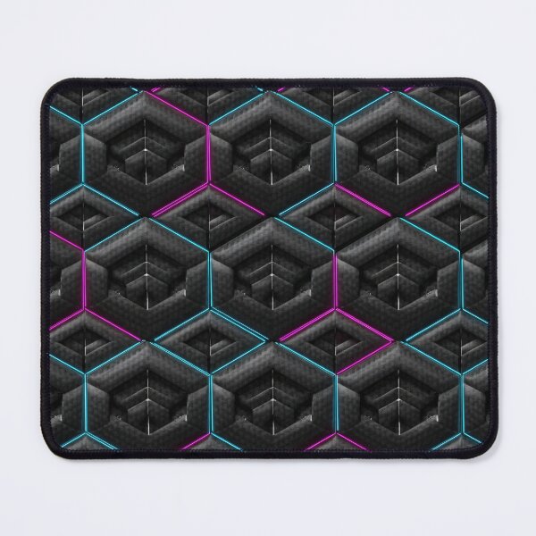 Item preview, Neon Hex Cube Weave designed and sold by Kaleidoscope Print.