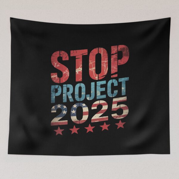 Item preview, Stop Project 2025 Anti Trump USA Flag Political designed and sold by AquaKiev.