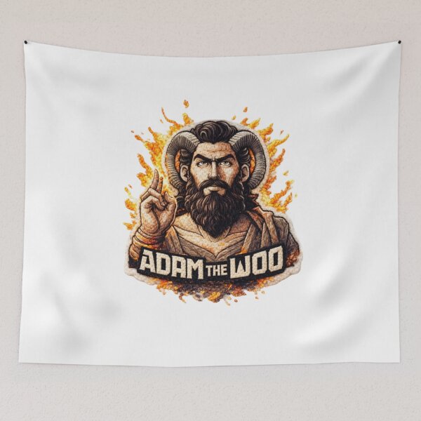 Item preview, Adam The Woo Powerful Knit Art | Epic Plush Wool Sticker | Bold Creator Icon Illustration designed and sold by Gurjeetpixelart.