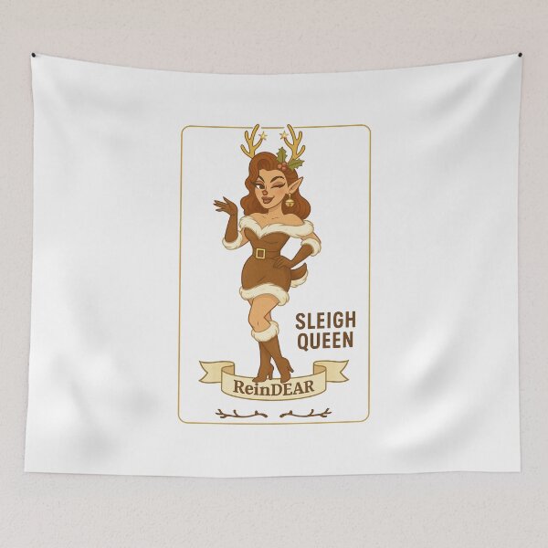 Item preview, Sleigh Queen – ✨ReinDEAR✨— A Retro Drag Elf Extravaganza designed and sold by WheelieGdArt.