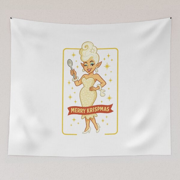 Item preview, Sleigh Queen – ✨Merry Krispmas✨ V2— A Retro Drag Elf Extravaganza designed and sold by WheelieGdArt.