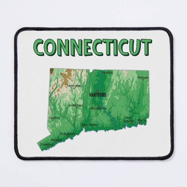 Item preview, Connecticut State Map - Topographic City Art designed and sold by mashmosh.