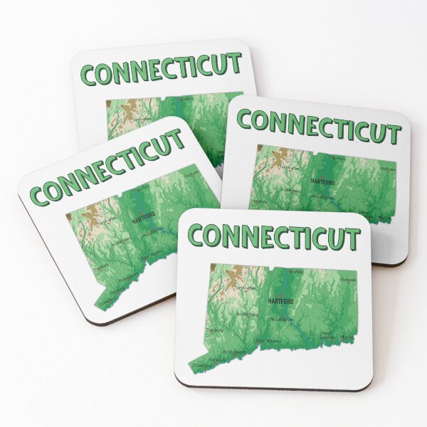 Item preview, Connecticut State Map - Topographic City Art designed and sold by mashmosh.