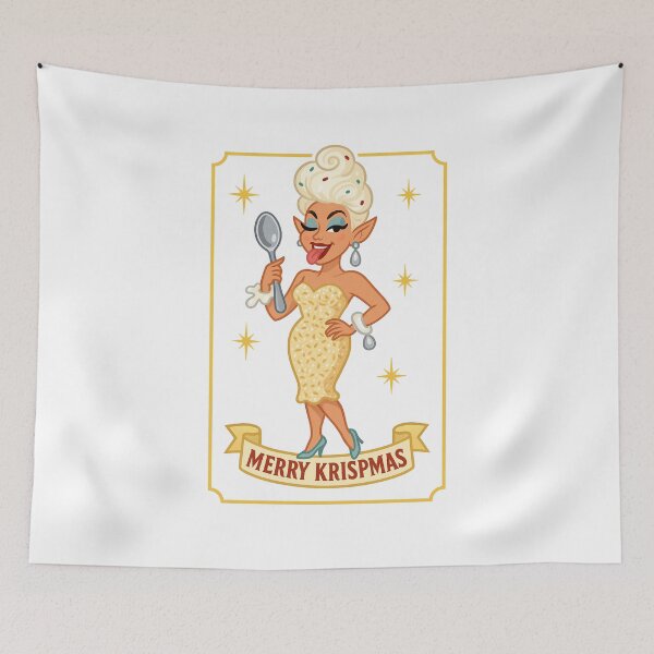 Item preview, Sleigh Queen – ✨Merry Krispmas✨ — A Retro Drag Elf Extravaganza designed and sold by WheelieGdArt.
