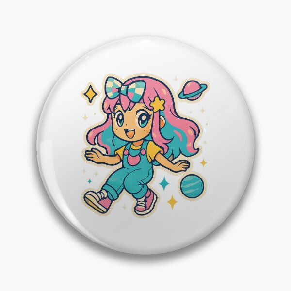 Item preview, Kawaii Anime Girl, Y2K Aesthetic, Floating in Space designed and sold by graphic-genie.