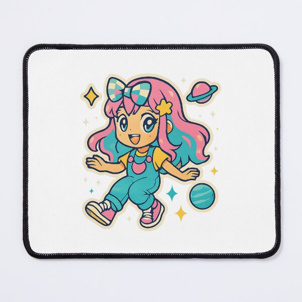 Item preview, Kawaii Anime Girl, Y2K Aesthetic, Floating in Space designed and sold by graphic-genie.