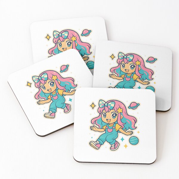 Item preview, Kawaii Anime Girl, Y2K Aesthetic, Floating in Space designed and sold by graphic-genie.
