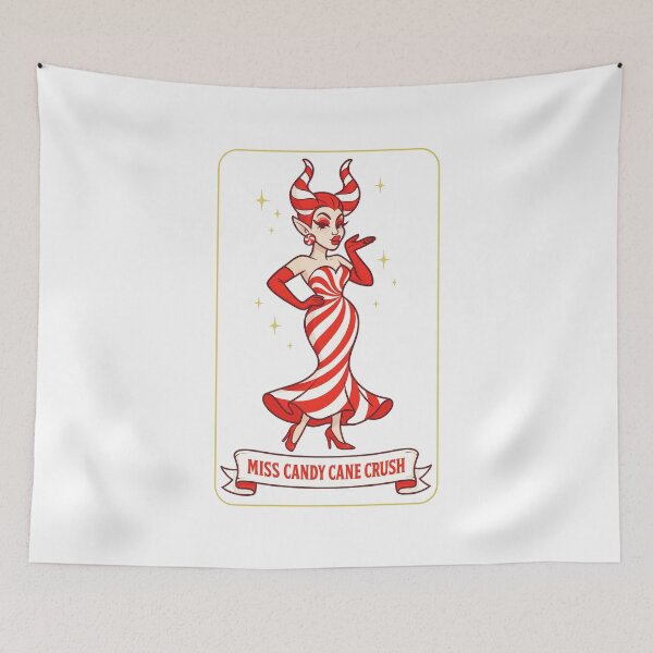 Item preview, Sleigh Queen – ✨Miss Candy Cane Crush✨ — A Retro Drag Elf Extravaganza designed and sold by WheelieGdArt.