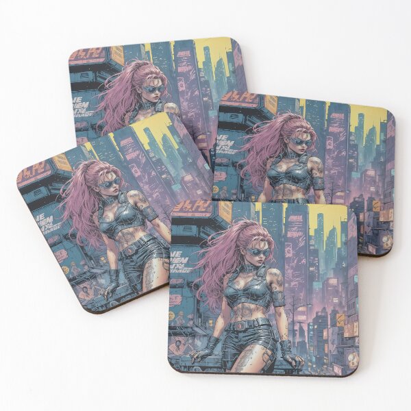 Item preview, Cyberpunk Retro-Comic: Dystopian Tattooed Girl designed and sold by zerocult.