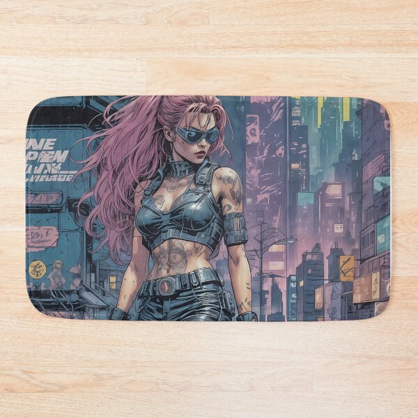 Item preview, Cyberpunk Retro-Comic: Dystopian Tattooed Girl designed and sold by zerocult.