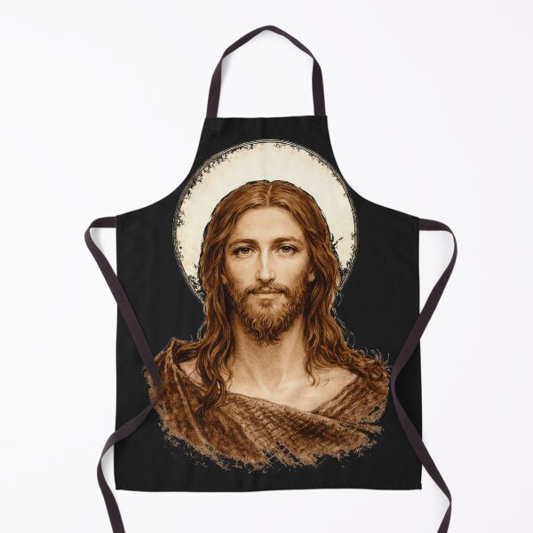 Item preview, Serene Christ Icon (Sepia Sacred Portrait) designed and sold by Sanctum Icons.