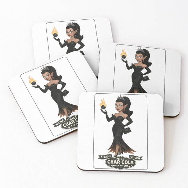 Item preview, Sleigh Queen – ✨Miss Char Cola✨ - Queen of Coal — A Retro Drag Elf Extravaganza designed and sold by WheelieGdArt.
