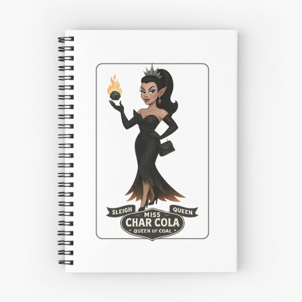 Item preview, Sleigh Queen – ✨Miss Char Cola✨ - Queen of Coal — A Retro Drag Elf Extravaganza designed and sold by WheelieGdArt.