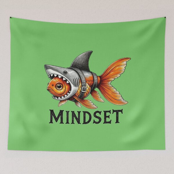 Item preview, Shark Mindset - Goldfish Confidence designed and sold by Vicky021.