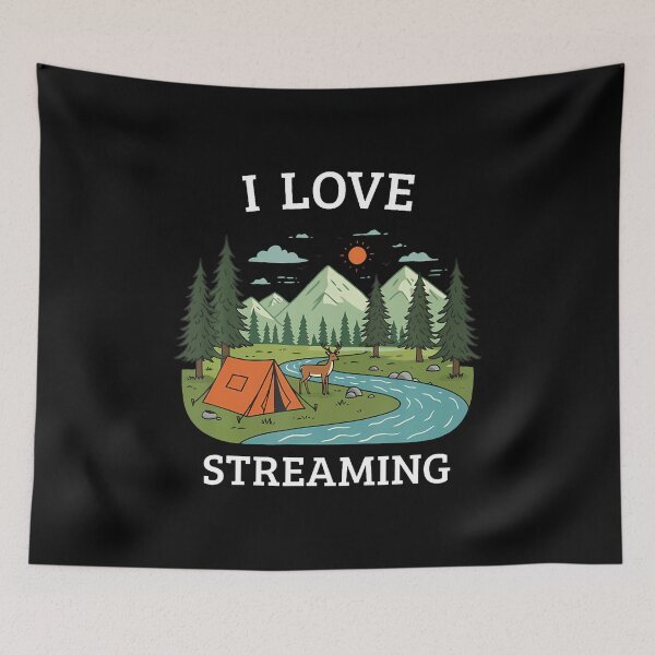 Item preview, I Love Streaming Camping Nature Hiking Outdoor Fan Streams designed and sold by kowaldtlbung.
