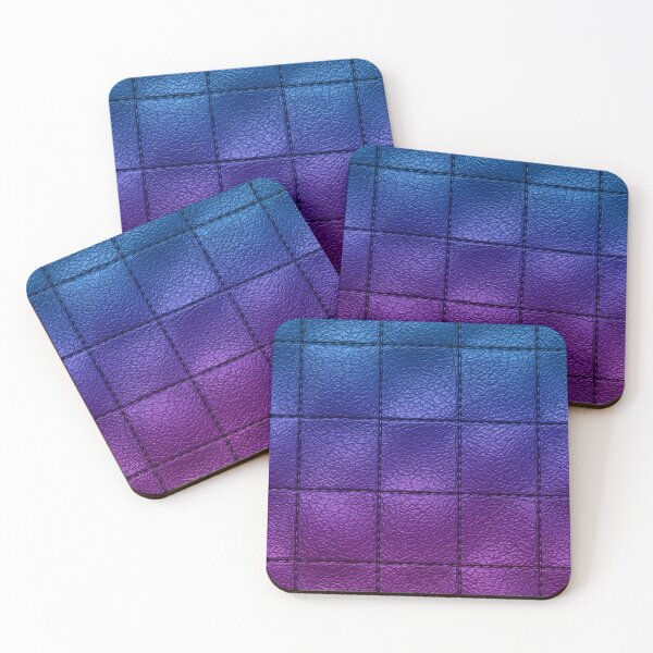 Item preview, Quilted Indigo Leather Grid designed and sold by Kaleidoscope Print.