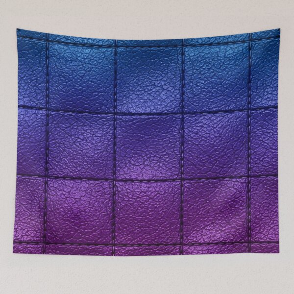 Item preview, Quilted Indigo Leather Grid designed and sold by Kaleidoscope Print.