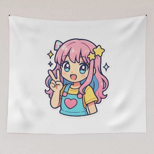 Item preview, Kawaii Anime Girl, Y2K Aesthetic designed and sold by graphic-genie.