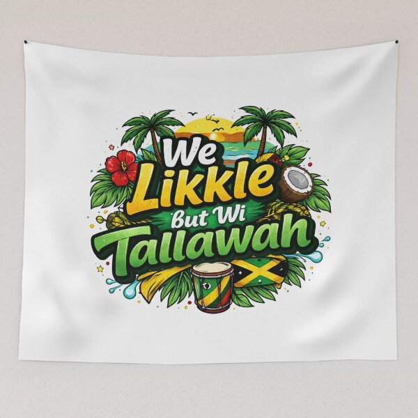 Item preview, We Likkle But Wi Tallawah – Jamaican Pride Strength Design designed and sold by GlobeExplorertv.