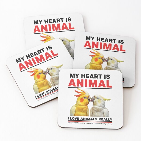 Item preview, KISS COCKATOOS, ZOOMAGICPUZZLE, 8K designed and sold by ANIMALS IN LOVE - T- SHIRTS - Zoomagic Puzzle.