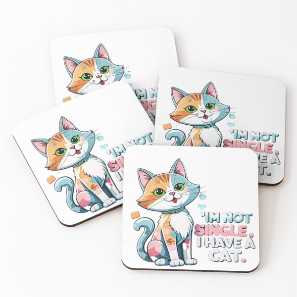 Item preview, I'm not Single, I have a Cat, i love my Cat, Pet Parent, Feline Pet Lover Design, Cat mum, Cat dad designed and sold by Doart76.