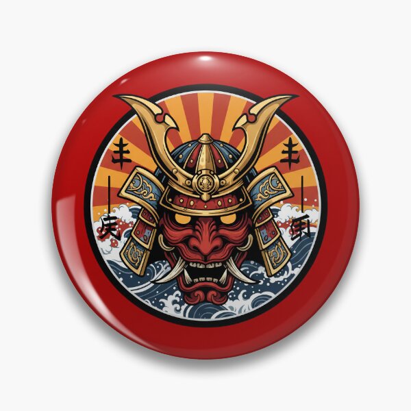 Item preview, Oni Samurai Emblem – Japanese Demon Warrior designed and sold by T7xDesigns.