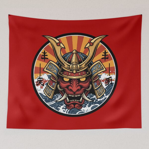 Item preview, Oni Samurai Emblem – Japanese Demon Warrior designed and sold by T7xDesigns.