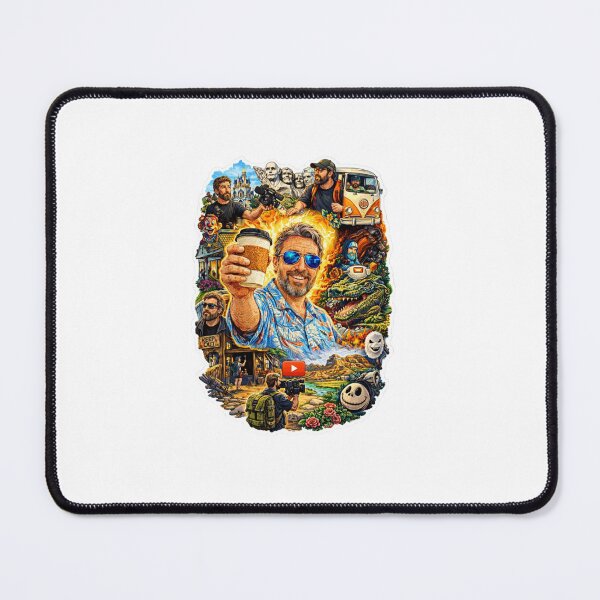 Item preview, Adam The Woo Journey Sticker | Travel Vlogger Life Story Fan Art | Iconic Adventure Collage Illustration Legendary Travel Vlogger Fan Sticker designed and sold by Gurjeetpixelart.