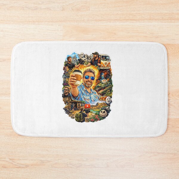 Item preview, Adam The Woo Journey Sticker | Travel Vlogger Life Story Fan Art | Iconic Adventure Collage Illustration Legendary Travel Vlogger Fan Sticker designed and sold by Gurjeetpixelart.