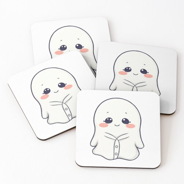 Item preview, Cute Kawaii Ghost in Pajamas – Cozy Pastel Cartoon Sticker Design for T-Shirts, Mugs & POD designed and sold by CozyPops.