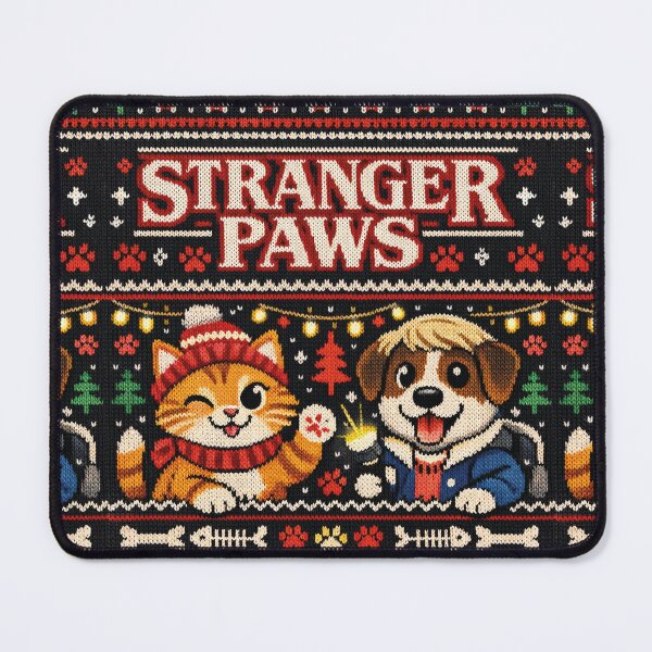 Item preview, Stranger Paws, a funny meme in a knitted look designed and sold by Mauswohn.